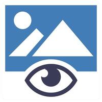 Image View concept in blue color vector