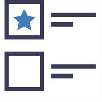Important task icon concept in blue color vector