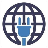 Internet Connectivity icon concept in blue color vector