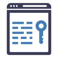 Keyword icon concept in blue color vector