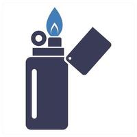 lighter icon concept in blue color vector