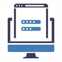 Log In icon concept in blue color vector