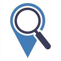 Local SEO icon in blue color vector
