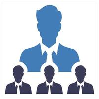 Leader icon concept in blue color vector