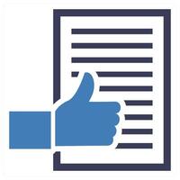 Liked Document icon concept in blue color vector