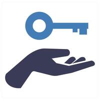 Key Concept icon concept in blue color vector
