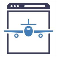 Landing Page and webpage icon concept in blue color vector