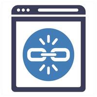 Link icon concept in blue color vector