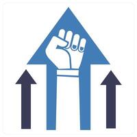 Motivation concept in blue color vector