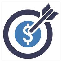 Money Target concept in blue color vector