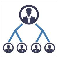 MLM icon concept in blue color vector