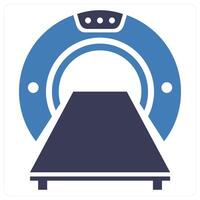 MRI icon concept in blue color vector