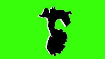 green screen 3d map of Broceni in latvia video