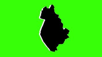 green screen 3d map of Dagda in latvia video
