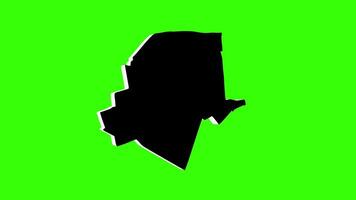 green screen 3d map of Auce in latvia video