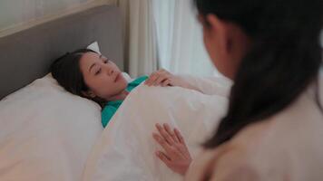 A touch of gentle comfort. A calm and relaxing image is revealed as a person reaches out a gentle hand to a loved one, surrounded by care and warmth. video