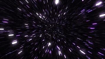 High-speed hyperspace journey through stars and cosmic tunnel video