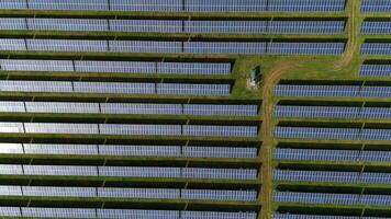 Drone Shot of Photovoltaic Farm Generating Renewable Energy video