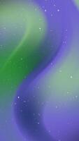 An abstract image of a green and purple aurora video
