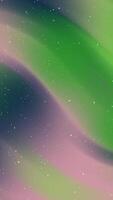Abstract background animation with falling snowflakes in green, pink, and blue tones creating a festive mood. video