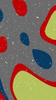 Dynamic abstract animation featuring swirling geometric shapes, vibrant colors, and confetti-like particles for creative projects video