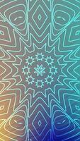hipnotizante mandala padronizar animação com vibrante gradientes e intrincado geométrico formas, perfeito para fundos video