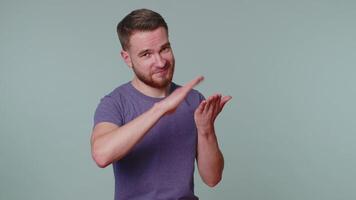 Rich man showing wasting or throwing money around hand gesture, more tips dreaming about big profit video