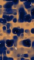 A blue and orange abstract background with snowflakes video