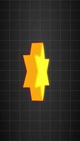 Flat 3D Golden Star Rotate Loop Vertical video