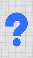 3D Question Mark Animation Vertical video