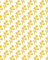 a yellow flower pattern on a white background vector