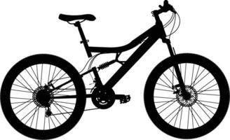 Black road bike silhouette, isolated illustration on white background vector
