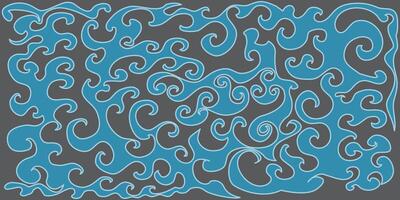 Abstract swirling aqua shapes with grey background, illustration design. vector