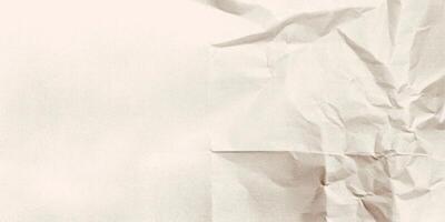 Realistic depiction of crumpled paper exhibiting a rich texture, with detailed creases and abrasions that reflect its worn and aged condition. vector