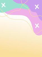 Colorful abstract shapes and wavy lines vector