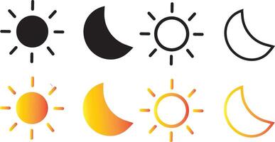 Dark mode icon set. Dark mode switch. dark and light mode icons, Screen modes icons set, user interface, and website. Day and Night Mode illustration, vector