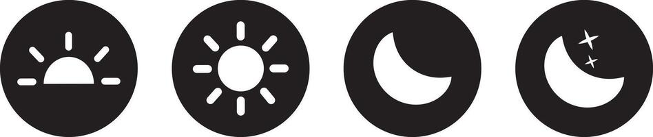 Both light and black dark modes vactor set. dark and light mode icons, Screen modes icons set, user interface, and website. Circle with arrow sun and moon vactor, vector