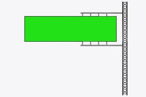 The green screnn Hanging LED Mockup in the column for advertising light box on the street, Digital Grenn screen LED technology for realistic hanging screen vector