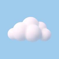 3d realistic simple clouds. vector