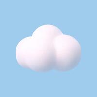 3d .simple clouds vector
