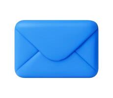3d closed mail envelope icon. vector