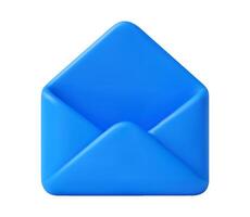 3d open mail envelope icon. vector