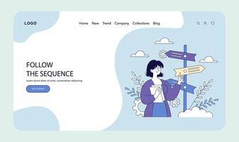 Navigating Your Choices Follow the Sequence in an Exciting, Stylish, and Modern Approach vector