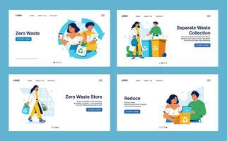 Innovative EcoFriendly Website Concepts for Promoting Sustainable Living Initiatives and Practices vector
