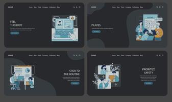 Modern Web Pages with Illustrative Elements vector