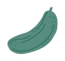 Whole, fresh cucumber resting horizontally, featuring a textured skin with unique spots and lines, embodying healthy eating habits and promoting a vibrant vegan lifestyle vector