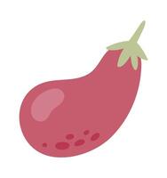 Red eggplant vegetable illustration isolated on white background, representing healthy eating, vegetarian and vegan diets, and the use of fresh produce in cooking vector