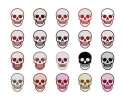 Skull icon illustration set of Skull icon vector