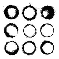 Abstract Ink Circle Shapes for Modern Art Concepts vector