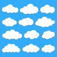 Minimal Cloud Design Pack for Digital Art Projects vector